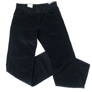 Levis Women’s Straight Leg Mid Rise Black/Navy Blue Hue Corduroy Pants 29x30 NWT